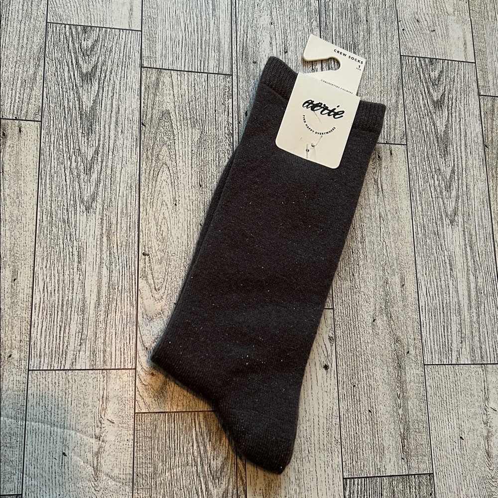 Aerie Charcoal Gray crew Socks